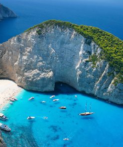 Lienzo Playa Navagio Grecia