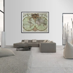 Lienzo Salon Mapa Mundo