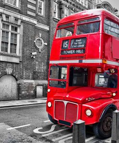 Lienzo Autobús Rojo Londres