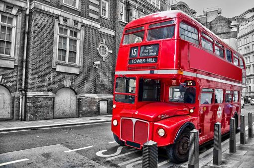 Lienzo Autobús Rojo Londres