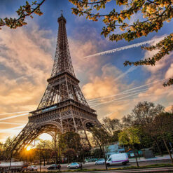 Lienzo Paris Atardecer