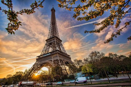 Lienzo Paris Atardecer