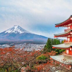 Lienzo Salon Monte Fuji Pagoda