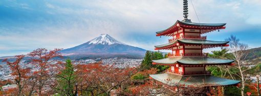 Lienzo Salon Monte Fuji Pagoda