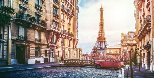 Lienzo Torre Eiffel Citroen Rojo - Imagen 2