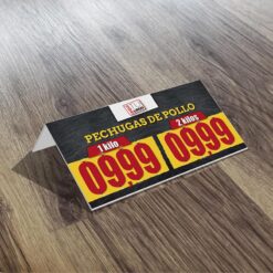 Portaprecio Doble Polleria