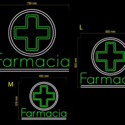 Neon Led Farmacia RedondoMedidas