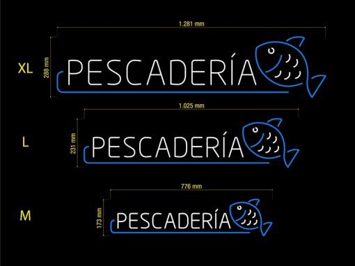 Neon Led Pescadería Medidas