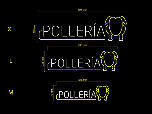 Neon Led Pollería Medidas