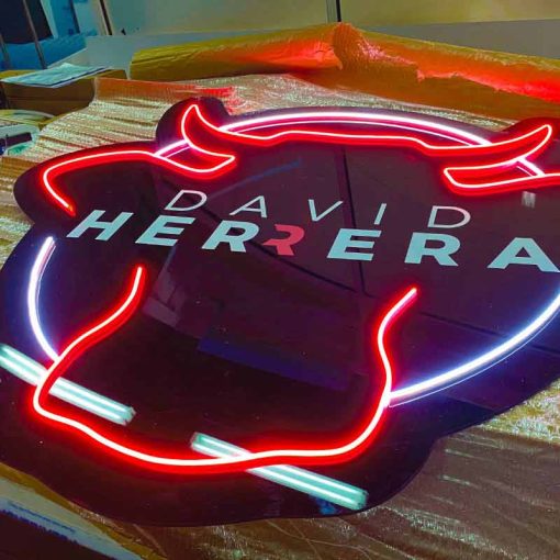 Neon personalizado carniceria David Herrera