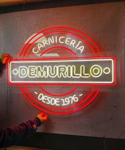 Neon personalizado carniceria demurillo