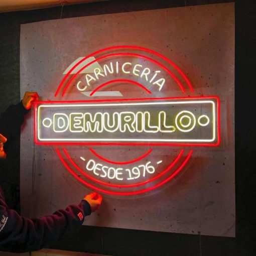 Neon personalizado carniceria demurillo