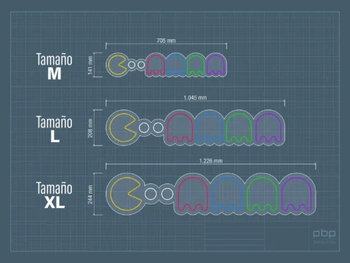 Neon Led Pacman Medidas