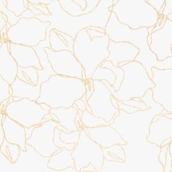 zPapel pintado autoadhesivo flores doradas baño