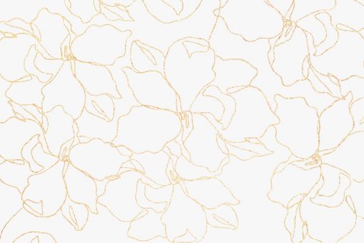 zPapel pintado autoadhesivo flores doradas baño