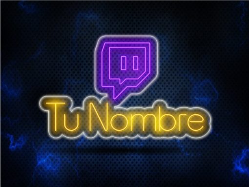 Neon Twitch con Nombre Personalizado