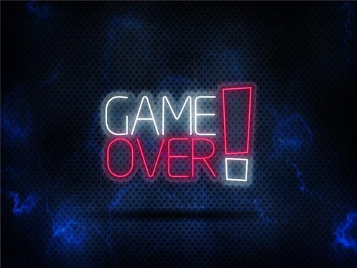 Neon Led Game Over