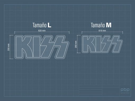 Neon Led Kiss Medidas