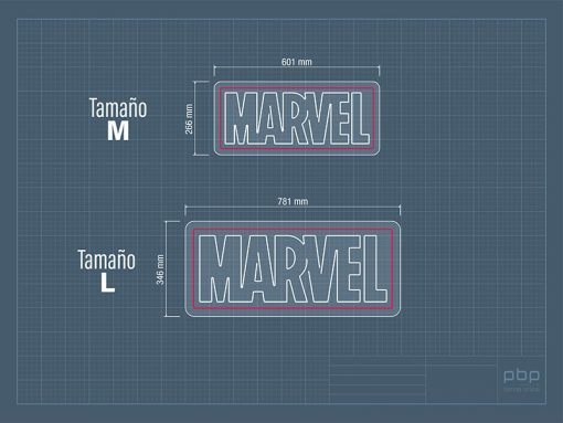 Neon Led Marvel Medidas