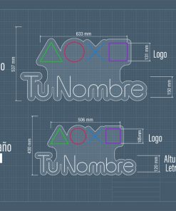 Neon Led Playstation Medidas