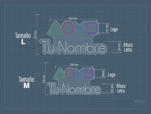 Neon Led Playstation Medidas