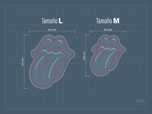 Neon Led Rolling Stones Medidas