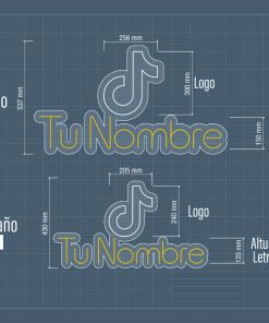 Neon Led Tiktok Medidas