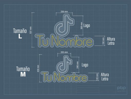 Neon Led Tiktok Medidas