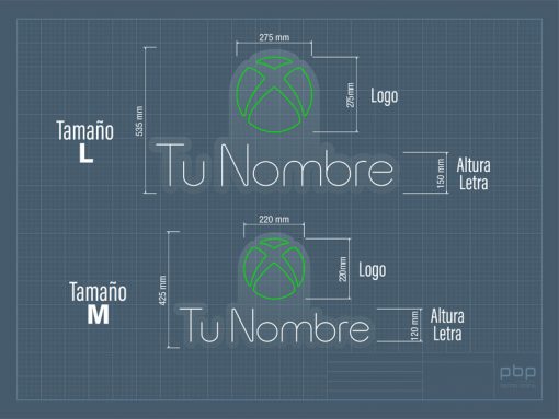 Neon Led Xbox Medidas