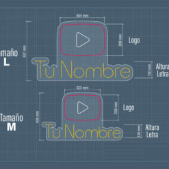 Neon Led Youtube Medidas