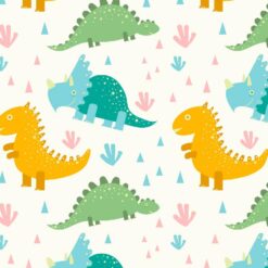 papel pintado adhesivo dinosaurios colores habitacion