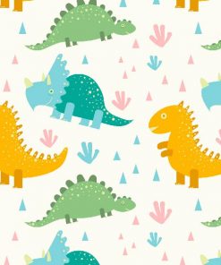 papel pintado adhesivo dinosaurios colores habitacion
