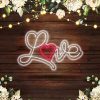 Neon LED Bodas Love con letra o en forma de corazón