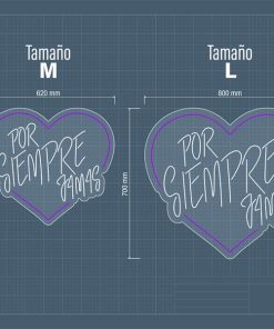 Neon Boda Led Por siempre jamas medidas