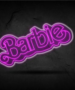 Neon led barbie con letras en neon rosa y metacrilato transparente