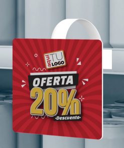 Stopper Oferta Porcentaje cuadrado para lineales de alimentacion