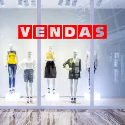 Vinilo Vendas Cubos Montaje en escaparate