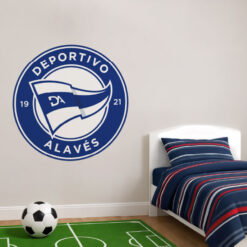 Montaje de habitación juvenil con Vinilo Decorativo Auto Adhesivo de Futbol Escudo del Deportivo Alavés