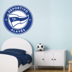 Montaje de habitación infantil con Vinilo Decorativo Auto Adhesivo de Futbol Escudo del Deportivo Alavés