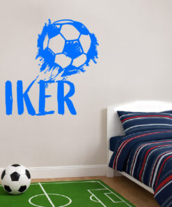Montaje de habitación juvenil con Vinilo Balón de fútbol
