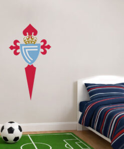 Montaje de habitación juvenil con Vinilo Decorativo Auto Adhesivo de Futbol Escudo del Real Club Celta de Vigo
