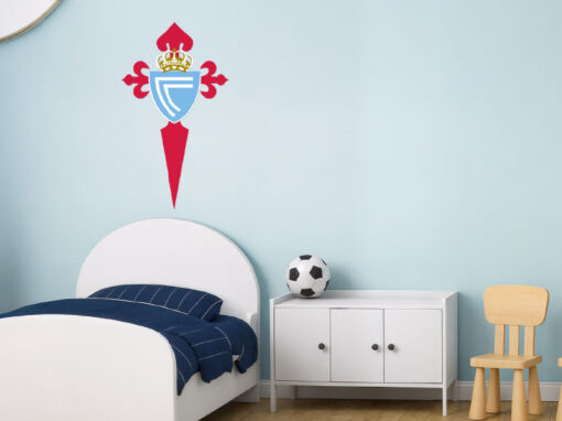 Montaje de habitación infantil con Vinilo Decorativo Auto Adhesivo de Futbol Escudo del Real Club Celta de Vigo