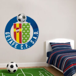 Montaje de habitación juvenil con Vinilo Decorativo Auto Adhesivo de Futbol Escudo del Getafe Club de Fútbol