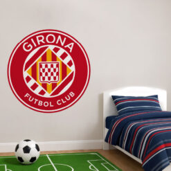 Montaje de habitación infantil con Vinilo Decorativo Auto Adhesivo de Futbol Escudo del Girona Fútbol Club