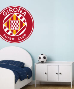 Montaje de habitación infantil con Vinilo Decorativo Auto Adhesivo de Futbol Escudo del Girona Fútbol Club