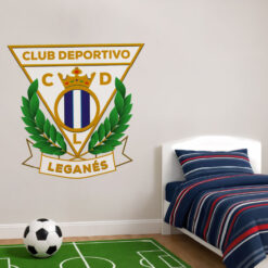 Montaje de habitación juvenil con Vinilo Decorativo Auto Adhesivo de Futbol Escudo del Club Deportivo Leganés