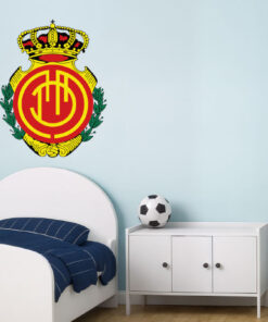Montaje de habitación intantil con Vinilo Decorativo Auto Adhesivo de Futbol Escudo del Real Club Deportivo Mallorca