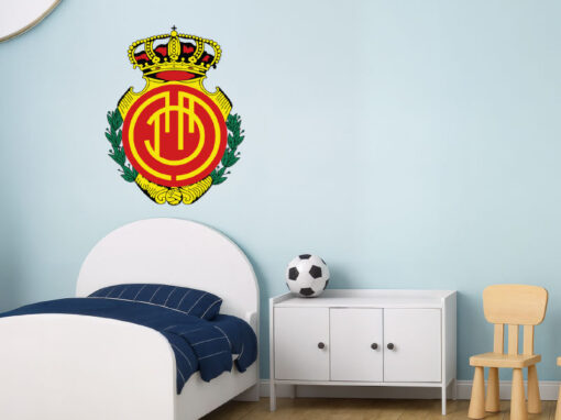 Montaje de habitación intantil con Vinilo Decorativo Auto Adhesivo de Futbol Escudo del Real Club Deportivo Mallorca