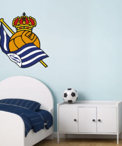 Montaje de habitación infantil con Vinilo Decorativo Auto Adhesivo de Futbol Escudo del Real Sociedad