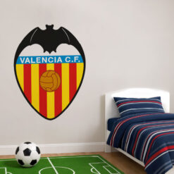 Montaje de habitación juvenil con Vinilo Decorativo Auto Adhesivo de Futbol Escudo del Valencia Club de Fútbol